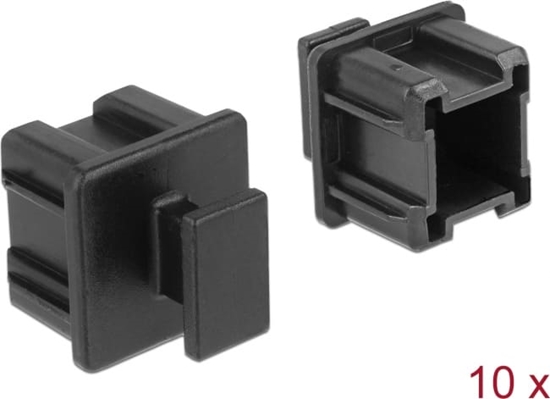 Picture of Delock Dust Cover for Mini SAS HD SFF 8644 female with grip 10 pieces black