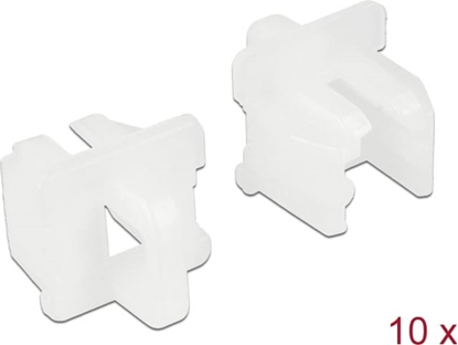 Attēls no Delock Dust Cover for RJ11 jack with grip 10 pieces white