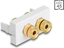 Picture of Delock Easy 45 Module 2 x binding post, red / black ring 22.5 x 45 mm