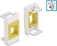 Attēls no Delock Easy 45 Module Keystone Holder 22.5 x 45 mm, white / yellow