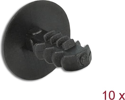 Attēls no Delock Fir tree clip black 10 pieces