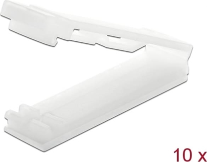 Attēls no Delock Flat cable holder with locking clip self-adhesive natural 10 pieces