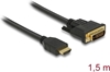 Picture of Delock HDMI to DVI 24+1 cable bidirectional 1.5 m