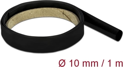 Attēls no Delock Heat Shrink Tube 1 m x 10 mm shrinkage ratio 2:1 black