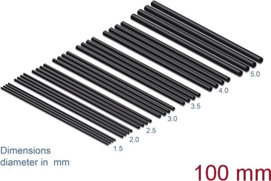 Picture of Delock Heat Shrink Tube Set 100 mm 28 pieces black