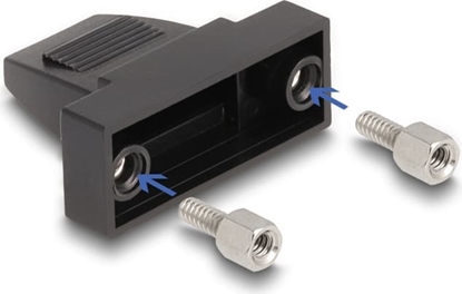 Attēls no Delock Housing for D-Sub 9 pin male / female plastic housing for flat cable