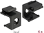 Attēls no Delock Keystone cover black with 8 mm hole 4 pieces