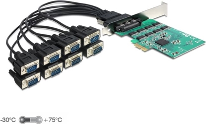 Attēls no Delock PCI Express x1 Card to 8 x Serial RS-232 High Speed 921K