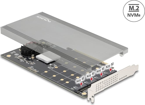 Picture of Delock PCI Express x16 Card to 4 x internal NVMe M.2 Key M