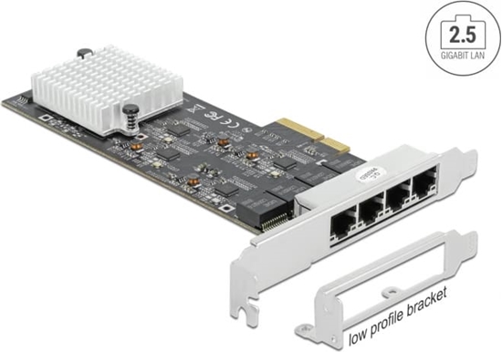 Picture of Delock PCI Express x4 Network Card 2.5 Gigabit LAN 4 x RJ45 RTL8125