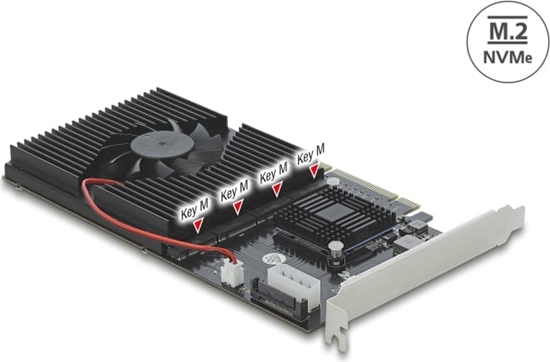 Picture of Delock PCI Express x8 / x16 Card to 4 x internal NVMe M.2 Key M