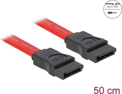 Attēls no Delock SATA 3 Gb/s Cable 50 cm red