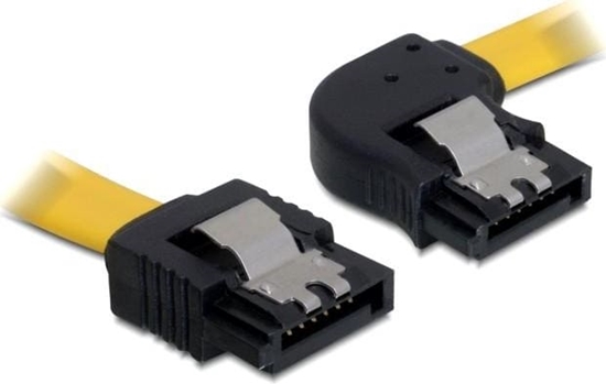 Picture of Delock SATA 3 Gb/s Cable straight to right angled 30 cm yellow