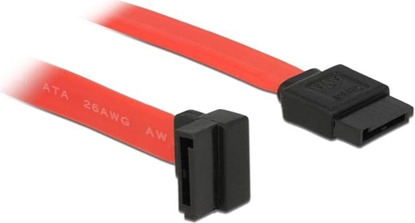 Attēls no Delock SATA 3 Gb/s Cable straight to upwards angled 50 cm red