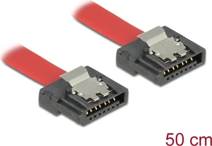 Attēls no Delock SATA 6 Gb/s Cable 50 cm red FLEXI