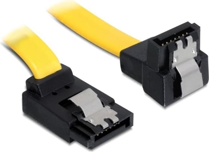 Attēls no Delock SATA 6 Gb/s Cable upwards angled to downwards angled 50 cm yellow