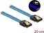 Attēls no Delock SATA 6 Gb/s Cable UV glow effect blue 20 cm