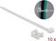 Attēls no Delock Screw Fixing Mount 23 x 16 mm with Cable Tie L 150 x B 7.2 mm white