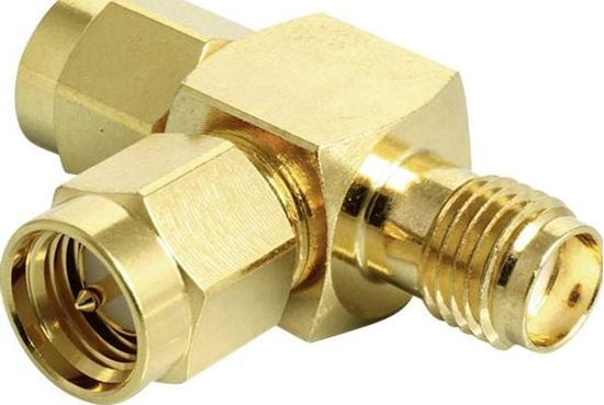 Picture of Delock SMA plug > SMA plug > SMA jack T-shape