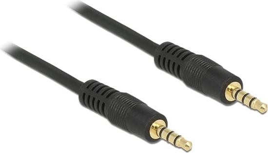 Изображение Delock Stereo Jack Cable 3.5 mm 4 pin male to male 1 m black