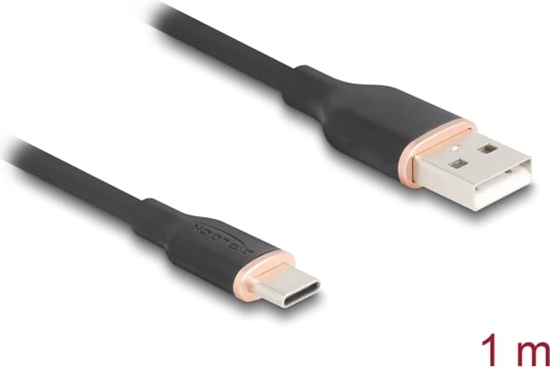 Picture of Delock USB 2.0 Cable USB Type-A male to USB Type-C™ male 1 m black Silicone