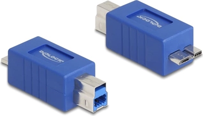 Attēls no Delock USB 5 Gbps Adapter USB Type-B male to USB Micro-B male (crossed)