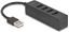Attēls no Delock USB Hub 4 port USB 2.0 with 4 x USB Type-A female black