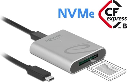Attēls no Delock USB Type-C™ Card Reader with aluminium enclosure for CFexpress memory cards