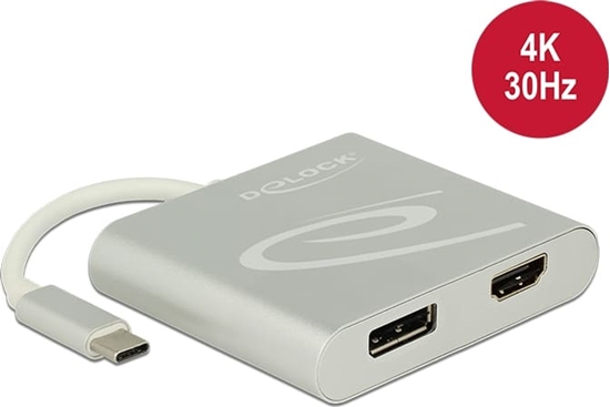 Picture of Delock USB Type-C™ Splitter (DP Alt Mode) > 1 x HDMI + 1 x DisplayPort out 4K 30 Hz