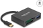 Picture of Delock USB-C™ Card Reader for XQD and SD memory cards + USB 5 Gbps Type-A port