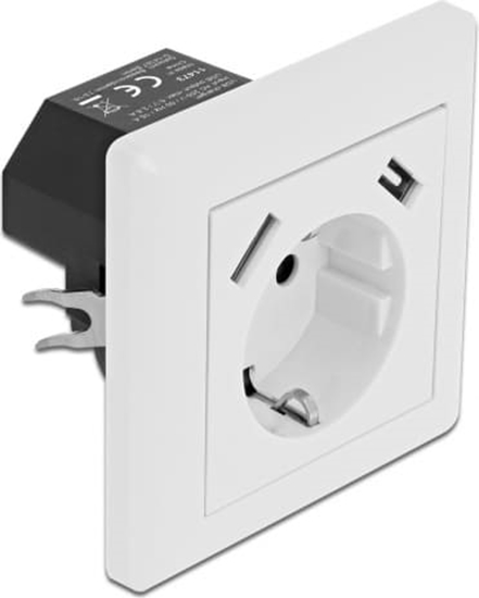 Picture of Delock Wall Socket with 2 x USB Type-A Charging Port 2.8 A