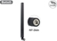 Attēls no Delock WLAN 802.11 ac/a/h/b/g/n Antenna RP-SMA plug 5.5 - 9 dBi omnidirectional with tilt joint black
