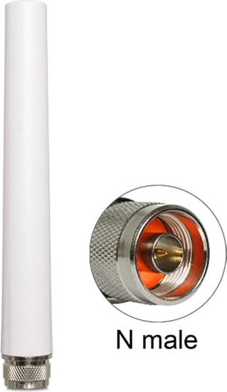 Picture of Delock WLAN 802.11 b/g/n Antenna N plug 5 dBi omnidirectional fixed outdoor white