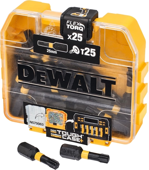 Изображение DEWALT DT70558T-QZ Extreme FLEXTORQ 25pc Set T25 25mm in Small Bulk Storage Case