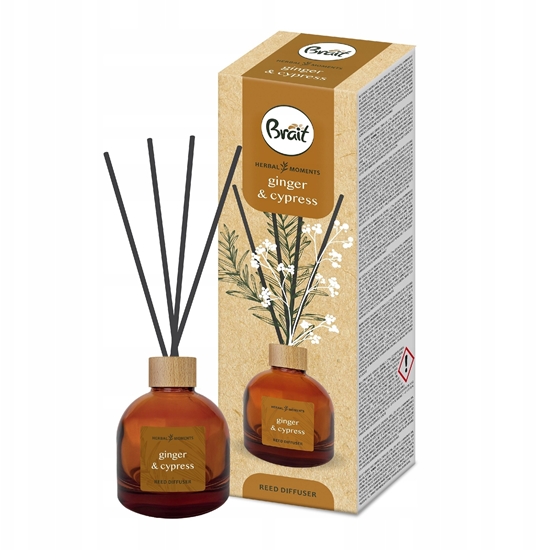 Picture of Dyfuzor zapachowy DRAMERS Herbal Moments Imbir & Cyprys Patyczki zapachowe 100 ml
