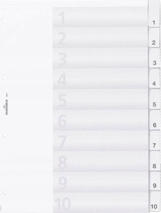 Изображение Durable DURABLE Register A4 mit umschweißten Taben 10tlg. Transp