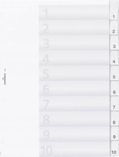 Изображение Durable DURABLE Register A4 mit umschweißten Taben 10tlg. Transp