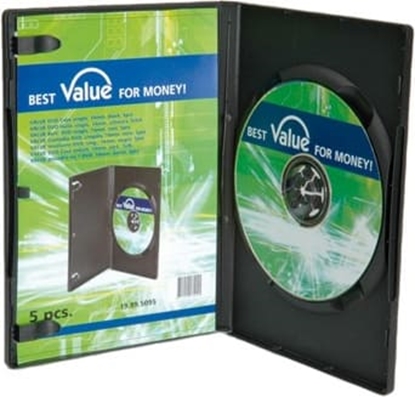 Picture of DVD vienvietīgie vāciņi, 14mm, melni, 5 gab