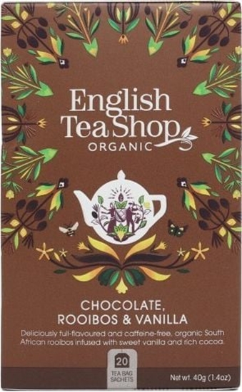 Picture of English Tea Sho Herbatka zioowa rooibos z ziarnami kakaowca i lask wanilii (20x2) BIO 40 g