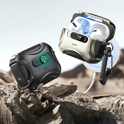 Attēls no ESR Etui Cyber FlickLock HaloLock MagSafe do Apple AirPods Pro 3 Black