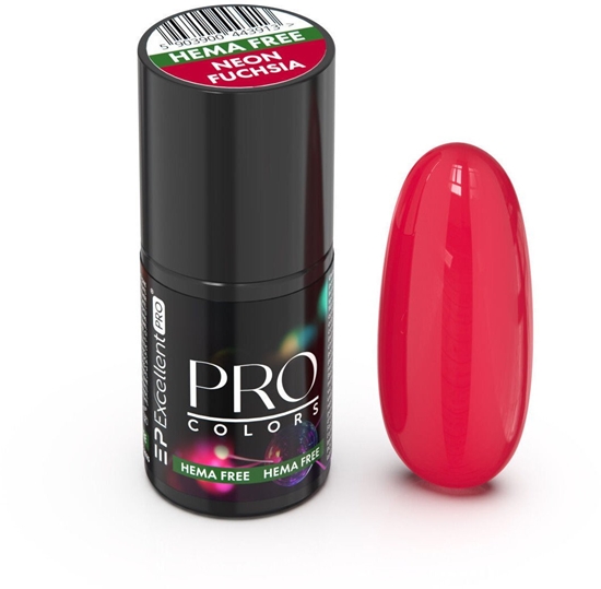 Picture of EXCELLENT PRO_Pro Colors Hema Free lakier hybrydowy 50 Neon Fuchsia 7g