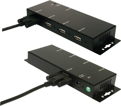 Attēls no Exsys EX-1166HMV 4 Port externer USB 2.0 Hub Metall verschraubbar