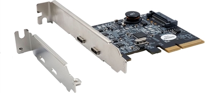 Attēls no Exsys EX-12000 2 Port USB 3.2 Gen2 PCIe Karte 2x USB-C