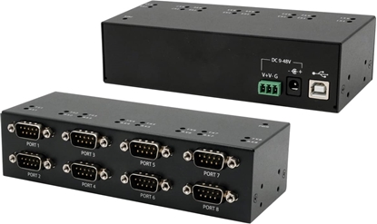 Attēls no Exsys EX-13078HM USB 2.0 zu 8 x Seriell RS-232 Ports Metallgehäuse FTDI Chip-Set