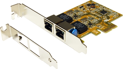 Attēls no Exsys EX-6072-4K 2 Port PCIe Dual Ethernet Netzwerkkarte mit 4KV Surge Protection