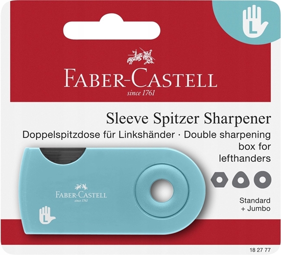 Picture of FABER-CASTELL Spitzer Doppelspitzdose Sleeve L-Hand BK