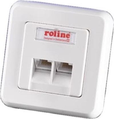 Picture of Faceplate for Flush Mount Wall Jack, white, Roline