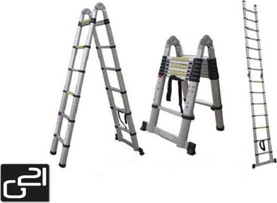 Picture of G21 G21 Drabina teleskopowa aluminiowa GA-TZ12-3,8 M