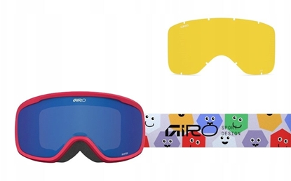 Attēls no Giro Gogle zimowe juniorskie GIRO BUSTER MULTI FACES (OTG) (Cylindrical) (Lustrzana szyba kolorowa GREY COBALT 8-18% S3)