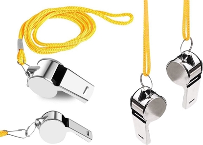 Изображение Gwizdek Sdziowski Z Kulk Metalowy óty Sznurek 40cm LEAN TOYS